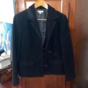 Cute Black Nordstrom Wool Blazer w/buttons Size 6